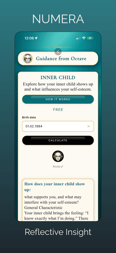 LifeOctave app — NUMERA Psychomatrix